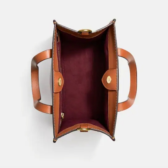 Coach Field Tote 22 in Rainbow signature canvas - Picture 5 of 14